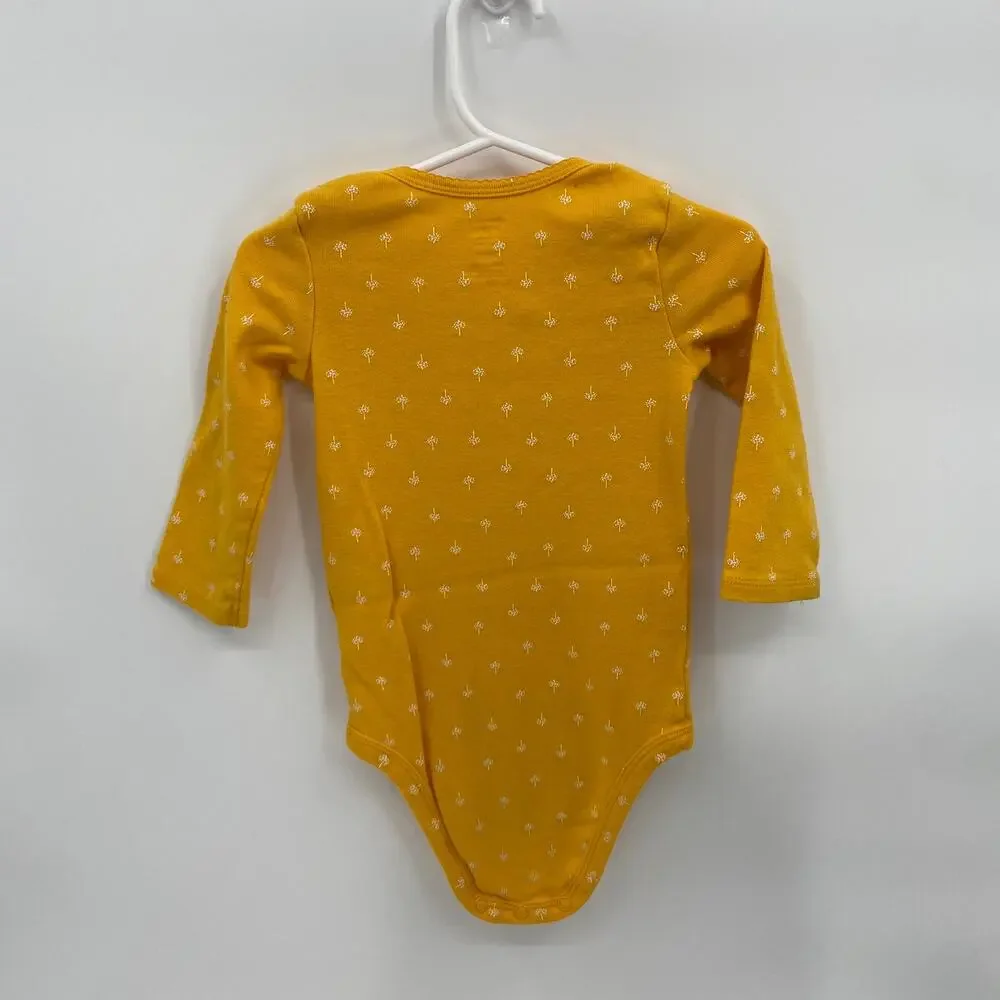 Just one You Yellow Bodysuit Fuzzy Llama Polka Dot size 18 Months